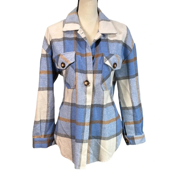 Veveret Plaid Shacket - Picture 1 of 4